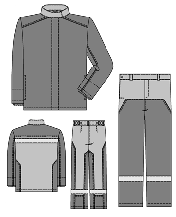Костюм мужской для защиты от искр и брызг расплавленного металла 3 класс защиты (Аналог костюма ЗЕВС)